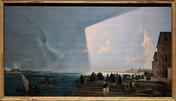 Sun Eclipse at the fondamenta Nuove, 1842 (oil on canvas)