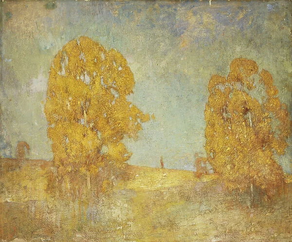 Sunlit Landscape, (oil on canvas)