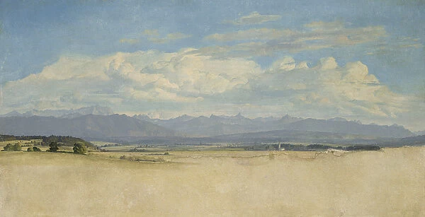Sunny Mountainous Panorama, 1829 (w  /  c on paper)