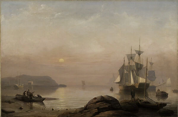 Sunrise Through Mist, 1852 (oil on canvas)