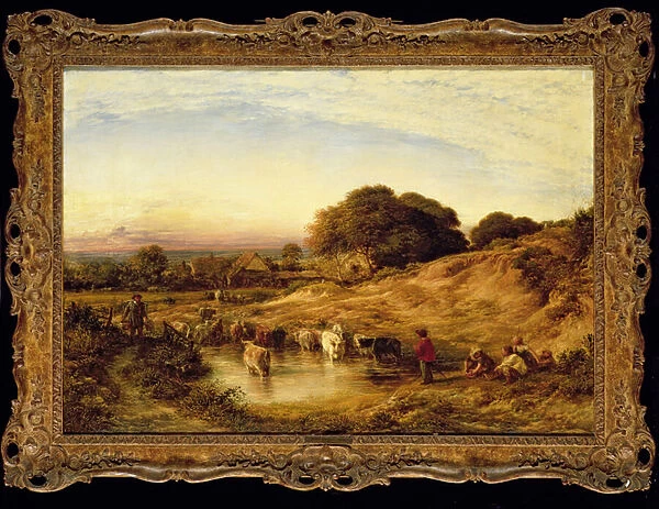 Sunset, 1860 (oil on canvas)
