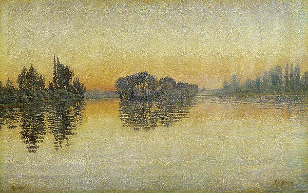 Sunset, Herblay, 1889 (oil on canvas)