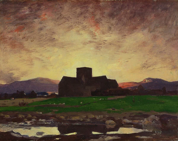 Sunset, Iona (oil on canvas)