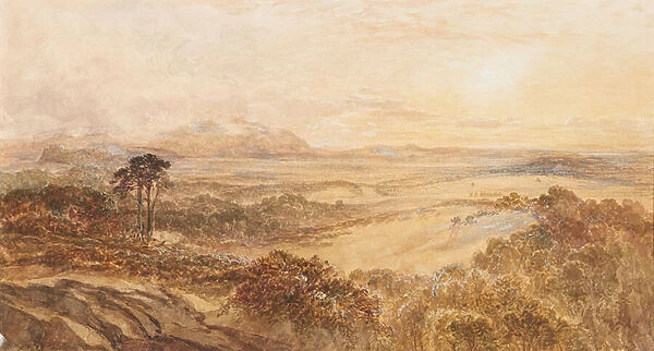Sunset Looking Towards Edinburgh From the North West (watercolour)