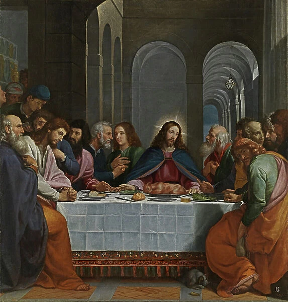 The Last Supper, 1605 (oil on canvas)