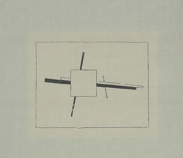 Suprematist Cross, 1920 (woodcut)