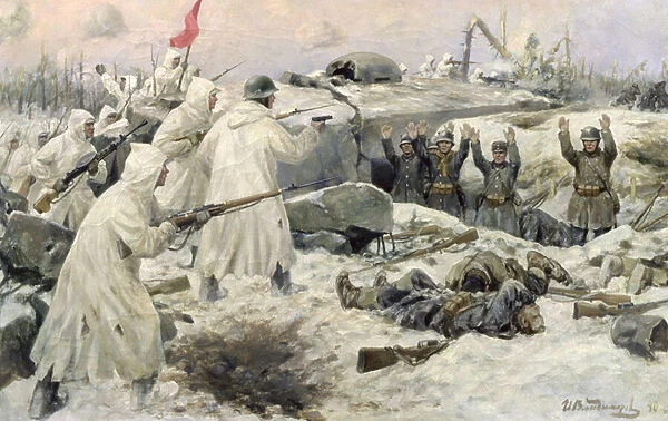 The Surrender of the Finns in 1940 (Russian-Finnish War), 1940 (oil on canvas)