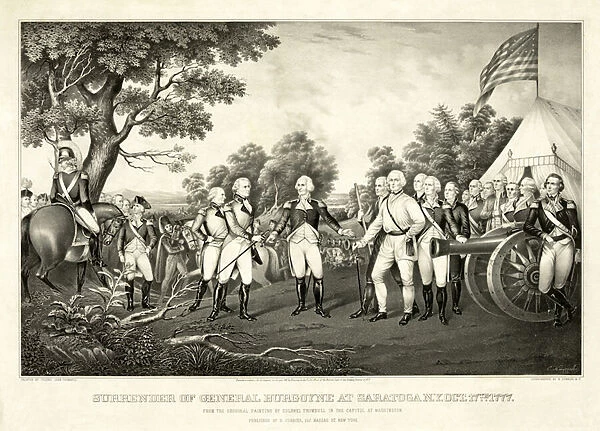Surrender of General Burgoyne at Saratoga, N. Y. October 17th 1777, pub. N