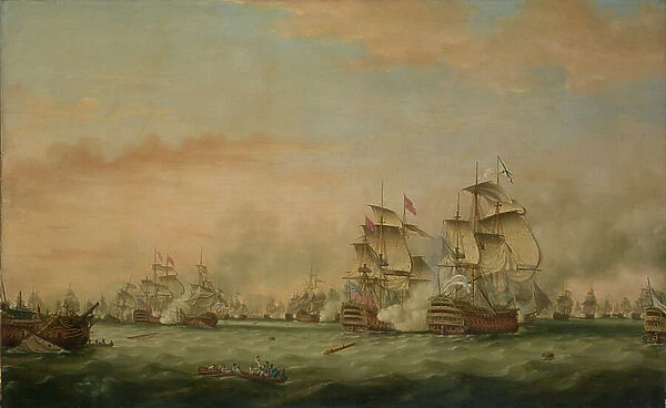 Surrender of the 'Ville de Paris' at the Battle of The Saints, 12 April 1782, 1783 (oil on canvas)