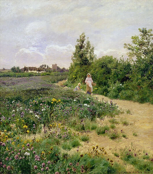 A Surrey Lane, 1890 (oil on canvas)