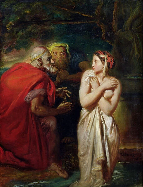 Susanna and the Elders, 1856 (oil on panel)