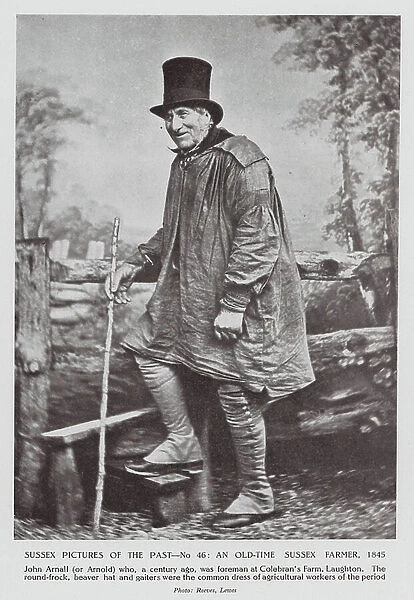Sussex farmer, 1845 (b / w photo)
