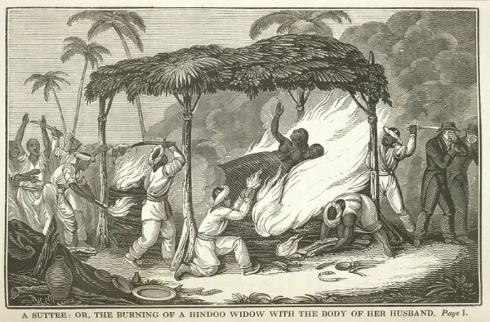 Framed Print : A Suttee. BL3281562 A Suttee.; British Library, London, UK; (add.info.