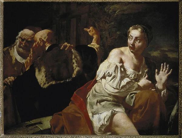 Suzanne and the Elders - Oil on canvas, circa 1720