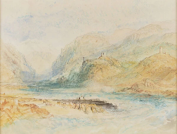 A Swiss Alpine Valley, c.1843 (watercolour on paper)