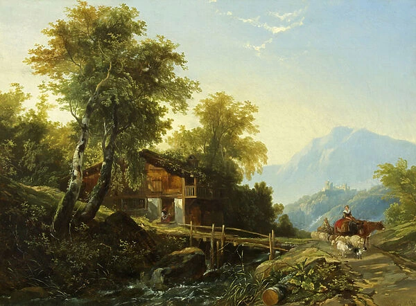 Swiss Chalet, 1838 (oil on canvas)