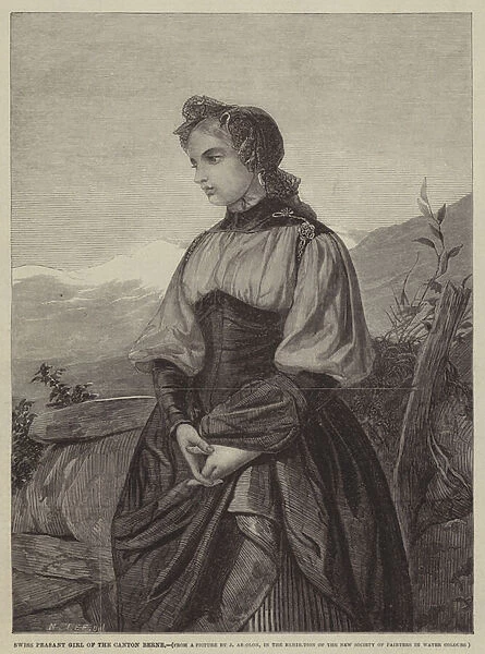 Swiss Peasant Girl of the Canton Berne (engraving)