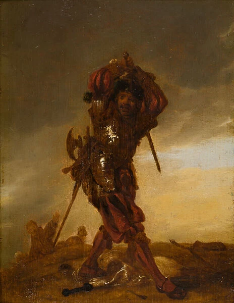 A Swiss soldier : A Mercenary, c. 1609-62 (oil on panel)