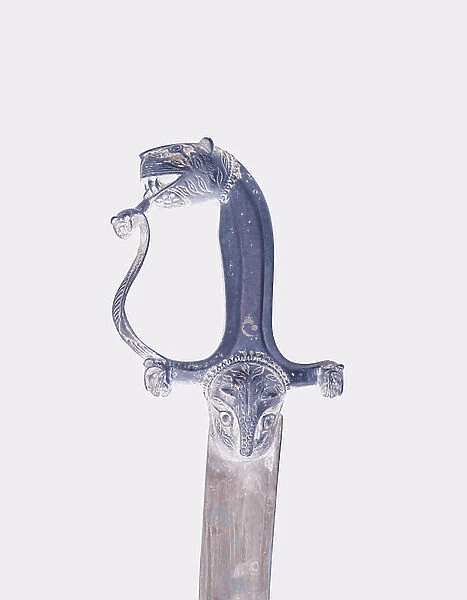 A sword with a tiger-head hilt, late 18th century