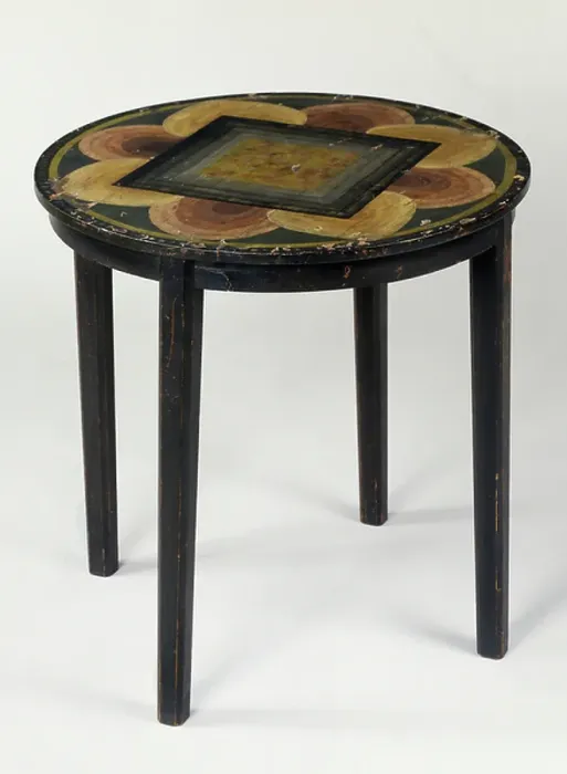 Framed Print : Table painted with lacquer imitation, by Roger Fry (1866-1934) for Omega Workshop, London, UK, 20th century Framed Print : Table painted with lacquer imitation, by Roger Fry (1866-1934) for Omega Workshop, London, UK, 20th century