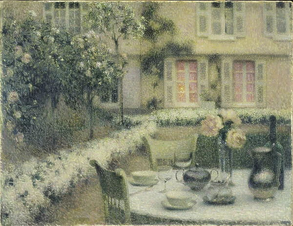 The Table in the White Garden at Gerberoy, 1900 (oil on canvas)