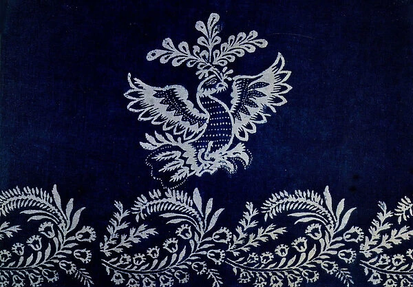 Detail from a tablecloth (linen)