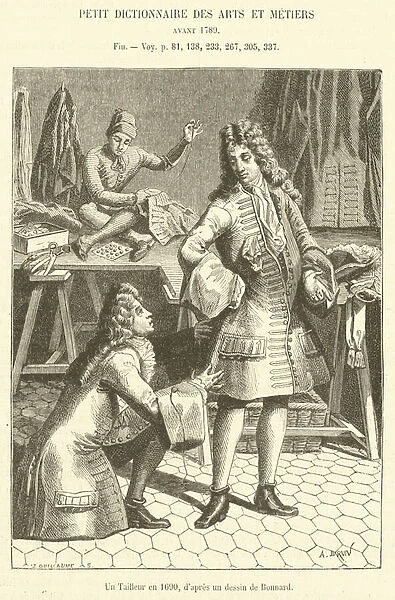 Un Tailleur en 1690 (engraving)