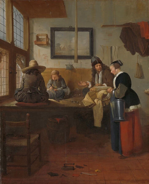 The Tailors Workshop, 1661 (oil on panel)