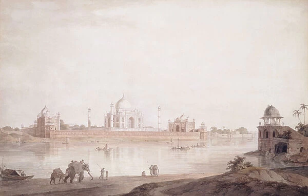 The Taj Mahal, Agra, Uttar Pradesh, 1789 (pencil and w  /  c)