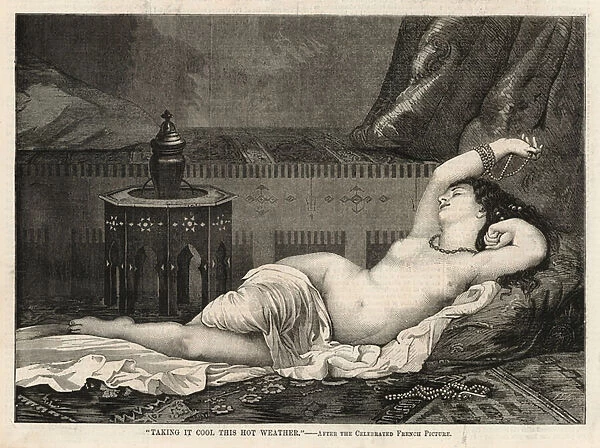 Taking it cool this hot weather - after the celebrated French picture (engraving)