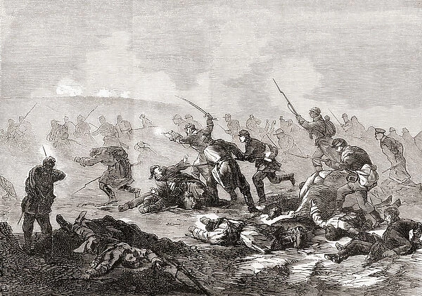 The taking of the Grivitsa redoubt by the Russians during the Third Battle of Grivitsa