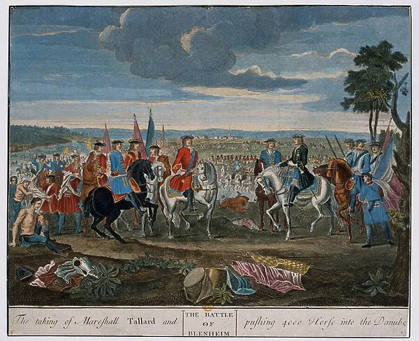 The taking of Marshall Tallard and pushing 4000 Horses into the Danube at the Battle of