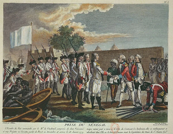The Taking of Senegal by the French in 1779 during the American War of Independence