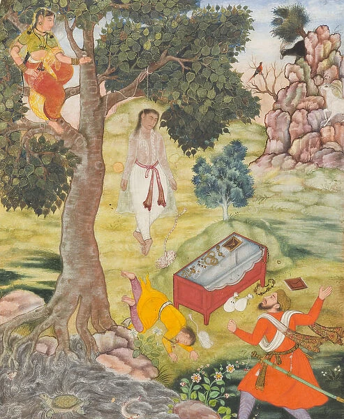 Tale of the Cunning Siddhikari, c. 1590 (opaque watercolour, gold, and ink on paper)
