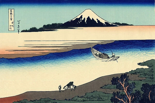 Tama river in the Musashi province, c. 1830 (woodblock print)