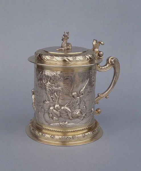 Tankard with scenes from the life of the Prophet Elijah (silver & silver gilt)