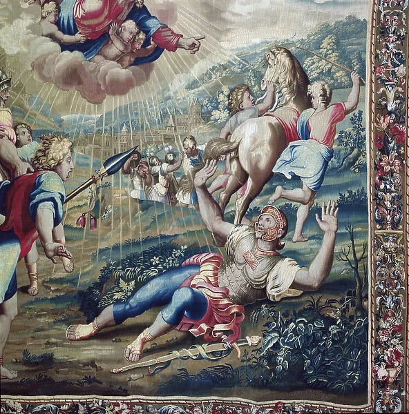 Tapestry depicting the Acts of the Apostles, the Conversion Saint Paul (detail of