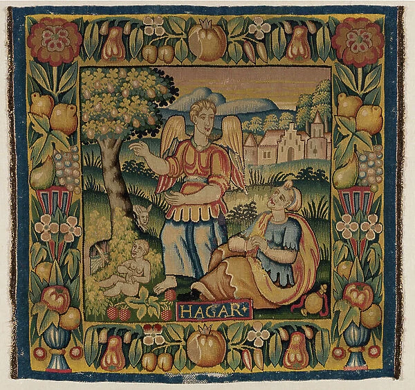 Tapestry, Hagar and Ishmael, made in Amsterdam, Holland or Hamburg, Germany, early 17th century (tapestry)