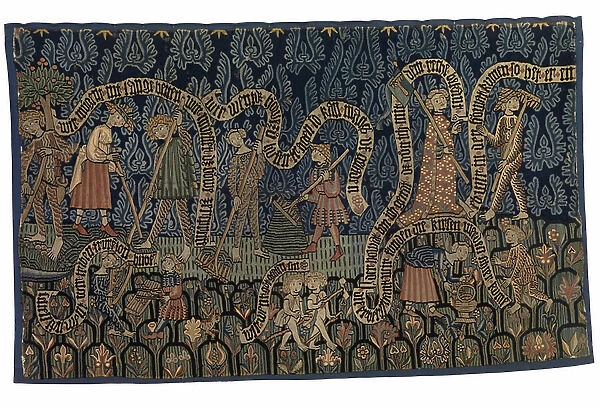 Tapestry illustrating the month of July, c. 1400-25 (wool and linen)