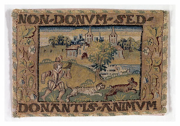 Tapestry panel depicting hunting scene, made possibly in Sheldon, England, c. 1600-25 (wool)