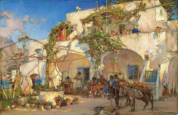 At the Tavern (oil on canvas)