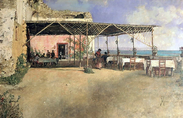 A Taverna at Posillipo, c. 1886 (oil on canvas)