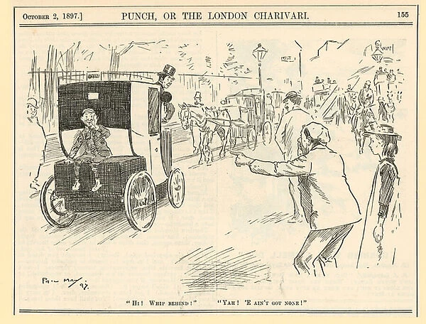 Taxi cabs - Electric, 1897 (engraving)