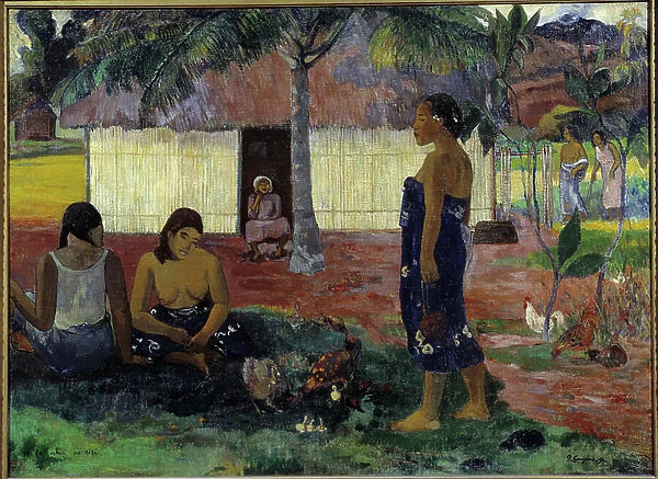No te aha oe riri (Why are you angry ?), 1896 (oil on canvas)