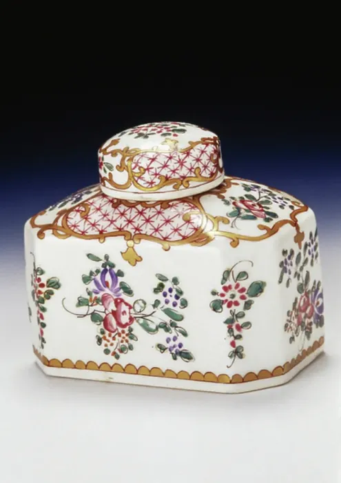 Framed Print : Tea caddy, ceramic container for tea, 18th-19th century Framed Print : Tea caddy, ceramic container for tea, 18th-19th century