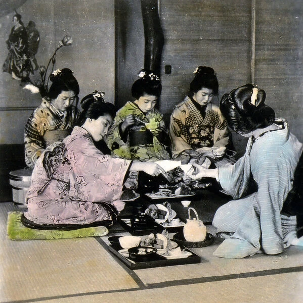 The Tea Ceremony, c. 1900 (albumen photo)