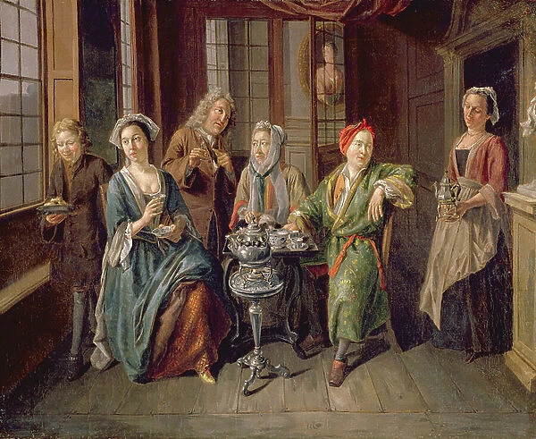 A Tea Party, c. 1720 (oil on canvas)