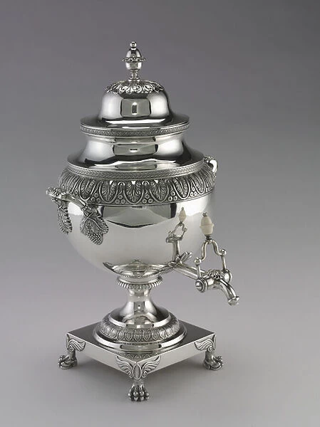Tea Urn, fabricated by Harvey Lewis, 1811-25 (silver)