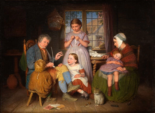 Telling a Tale, 1860 (oil on panel)