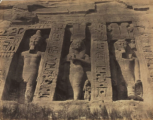 Temple of Abu Simbel, 1856 (salted paper print from paper negative)